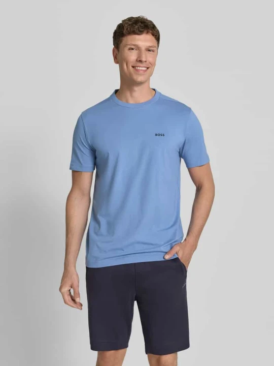 Zdjęcie produktu Regular Fit T-shirt z mieszanki bawełny model 'TEE' Boss Niebieski