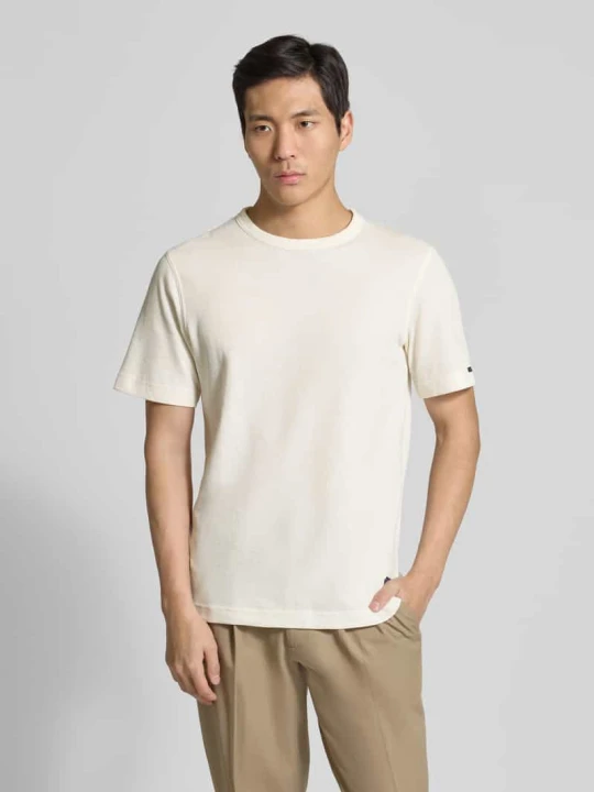 Zdjęcie produktu Regular Fit T-shirt z mieszanki bawełny Tom Tailor Złamany biały melanż