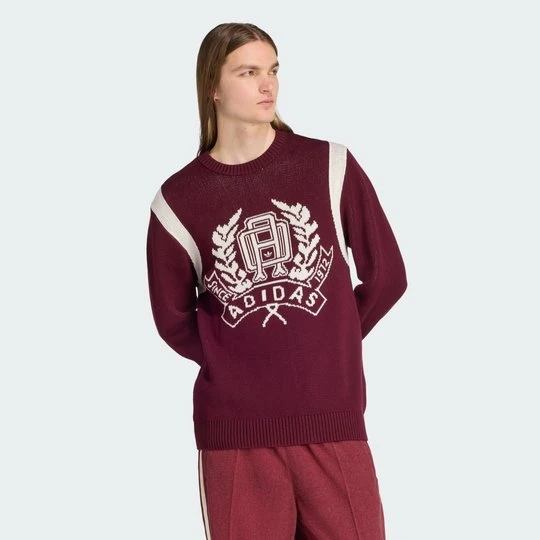 Zdjęcie produktu Regular Knitted Jumper Adidas bordowy