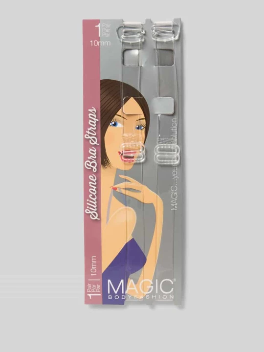 Zdjęcie produktu Regulowane silikonowe ramiączka do biustonosza Magic Bodyfashion Biały