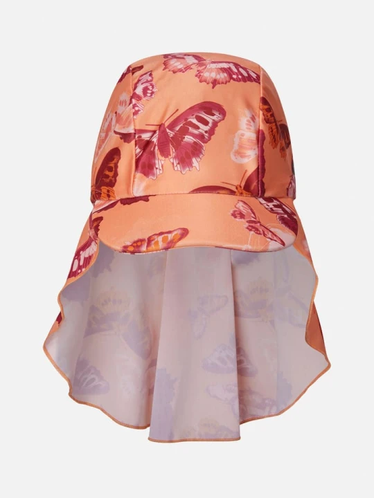 Zdjęcie produktu Reima Czapka "Mustekala" w kolorze pomarańczowym z osłoną karku rozmiar: 44-46 cm
