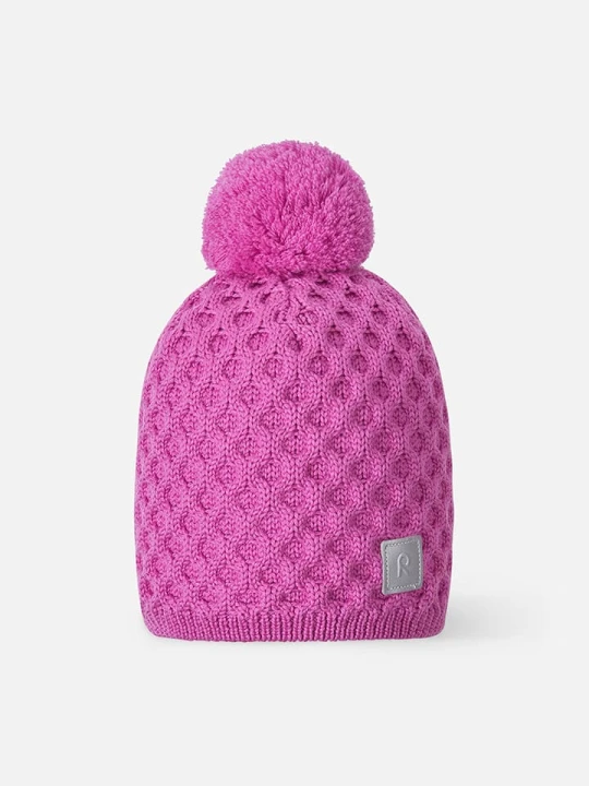 Zdjęcie produktu Reima Wełniana czapka "Nyksund" w kolorze fioletowym rozmiar: 46 cm