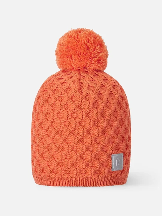 Zdjęcie produktu Reima Wełniana czapka "Nyksund" w kolorze pomarańczowym rozmiar: 48 cm