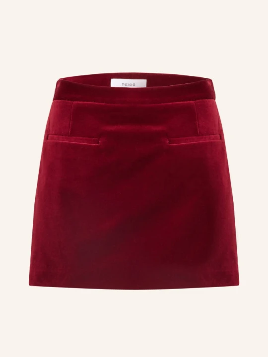 Zdjęcie produktu Reiss Aksamitna Spódnica Wren rot CIEMNOCZERWONY