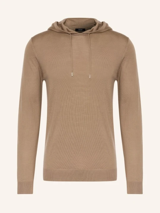 Zdjęcie produktu Reiss Bluza Z Kapturem Holland Z Wełny Merynosowej braun CAMELOWY