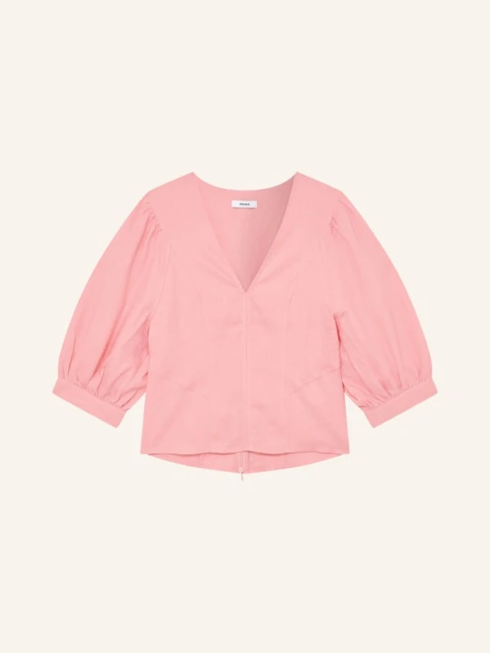 Zdjęcie produktu Reiss Bluzka Evie Z Lnu Z Rękawami 3 / 4 rosa RÓŻOWY