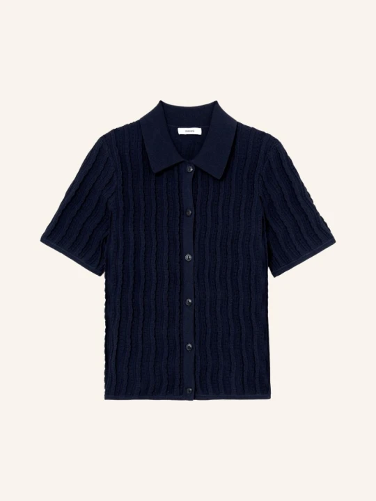 Zdjęcie produktu Reiss Dzianinowa Koszulka Polo Audrey blau GRANATOWY