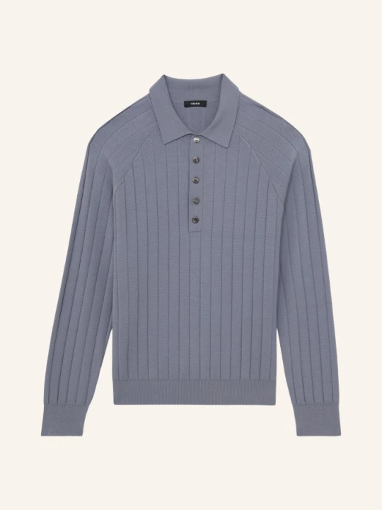 Zdjęcie produktu Reiss Dzianinowa Koszulka Polo Dillingham blau NIEBIESKI