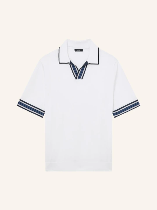 Zdjęcie produktu Reiss Dzianinowa Koszulka Polo Poole weiss
