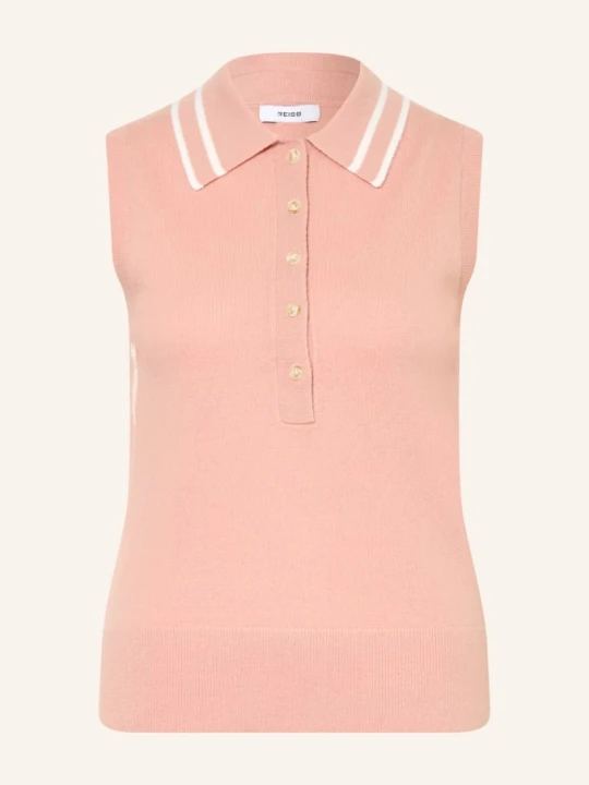Zdjęcie produktu Reiss Dzianinowa Koszulka Polo Saskia rosa różowy