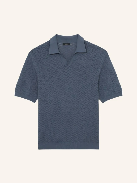 Zdjęcie produktu Reiss Dzianinowa Koszulka Polo Sol blau NIEBIESKI