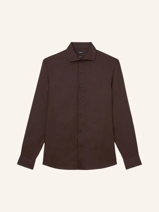 Zdjęcie produktu Reiss Koszula Lniana O Kroju Extra Slim Fit braun CIEMNOBRĄZOWY