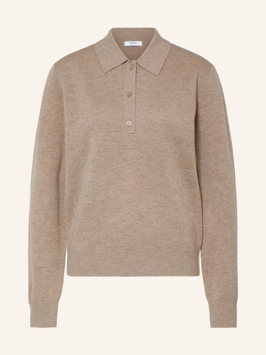 Zdjęcie produktu Reiss Koszulka Polo Z Dzianiny Brooke Z Wełny Merynosowej beige