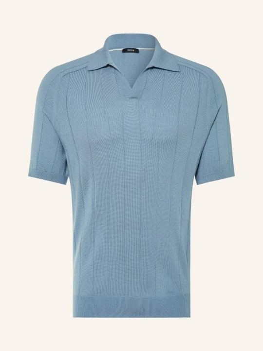 Zdjęcie produktu Reiss Koszulka Polo Z Dzianiny Chelmsford Z Wełny Merynosowej blau JASNONIEBIESKI