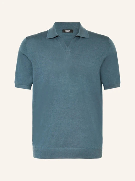 Zdjęcie produktu Reiss Koszulka Polo Z Dzianiny Duchie Z Wełny Merino blau PETROL