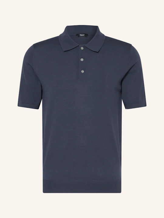 Zdjęcie produktu Reiss Koszulka Polo Z Dzianiny Manor Z Wełny Merino blau GRANATOWY