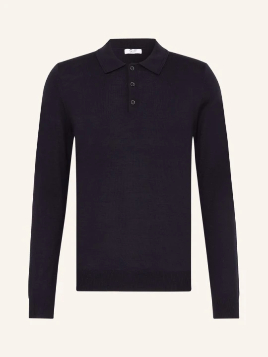 Zdjęcie produktu Reiss Koszulka Polo Z Dzianiny Trafford Z Wełny Merino blau GRANATOWY
