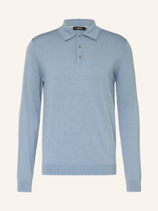 Zdjęcie produktu Reiss Koszulka Polo Z Dzianiny Trafford Z Wełny Merynosowej blau