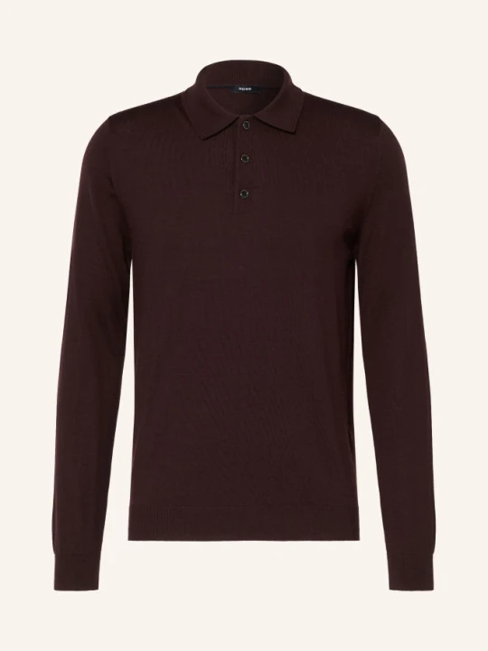 Zdjęcie produktu Reiss Koszulka Polo Z Dzianiny Trafford Z Wełny Merynosowej rot CIEMNOCZERWONY
