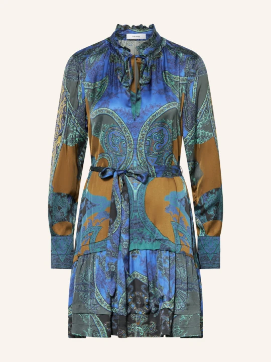 Zdjęcie produktu Reiss Satyna Sukienka Kaisley Z Falbanami blau