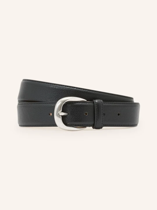 Zdjęcie produktu Reiss Skórzany Pasek Pierce Pebble schwarz CZARNY