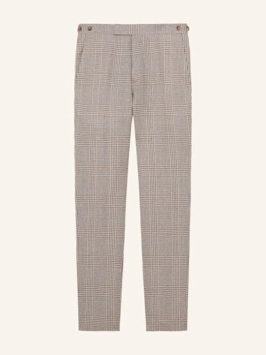 Zdjęcie produktu Reiss Spodnie Epsom Slim Fit Z Lnu braun