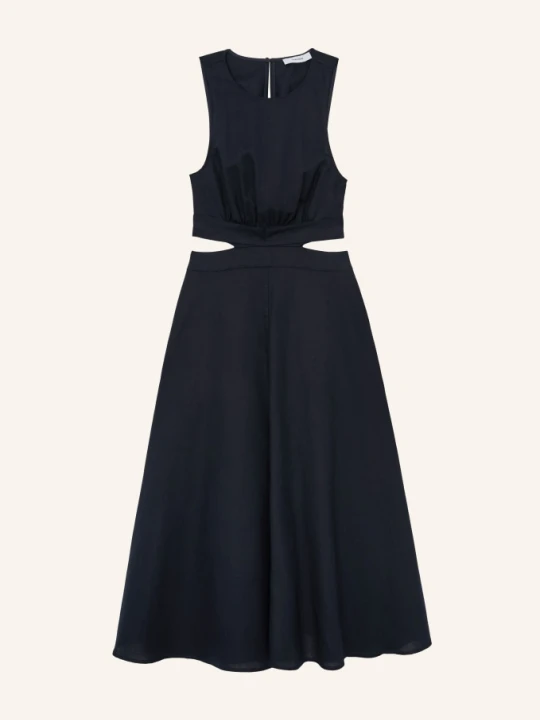 Zdjęcie produktu Reiss Sukienka Hazel Z Lnu blau GRANATOWY