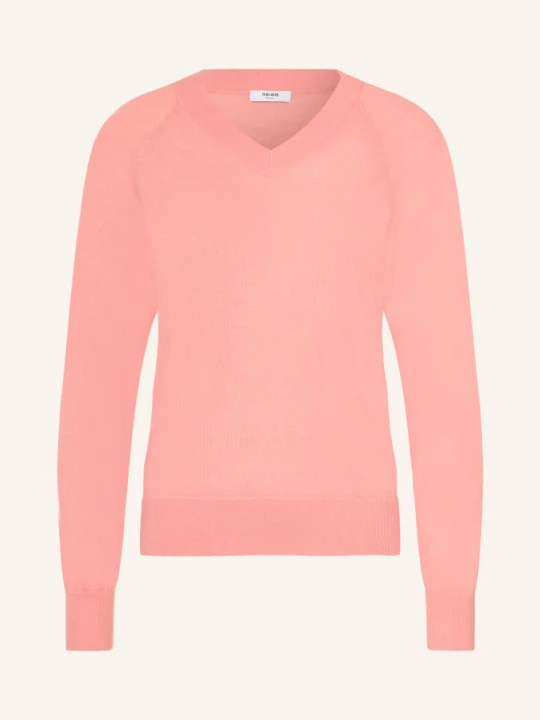 Zdjęcie produktu Reiss Sweter Paris Z Wełny Merynosowej rosa JASNOCZERWONY