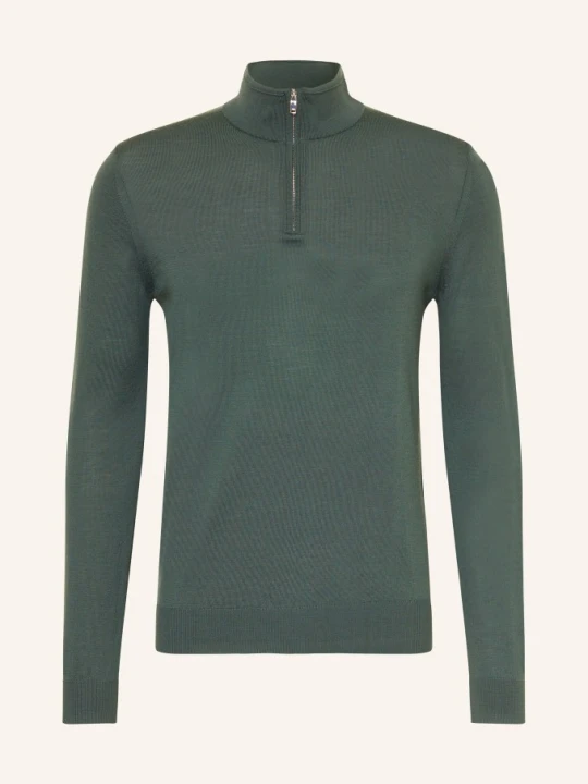 Zdjęcie produktu Reiss Sweter Typu Troyer Blackhall Z Wełny Merino gruen OLIWKOWY