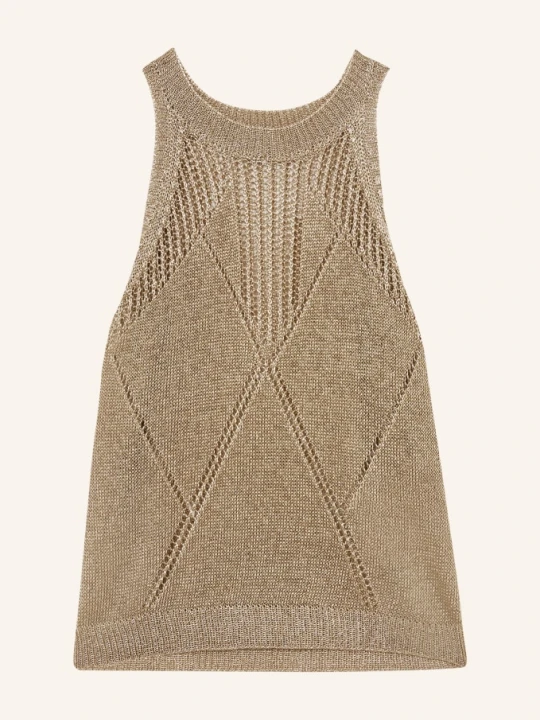 Zdjęcie produktu Reiss Sweter Z Dzianiny Maia Z Błyszczącą Przędzą gold