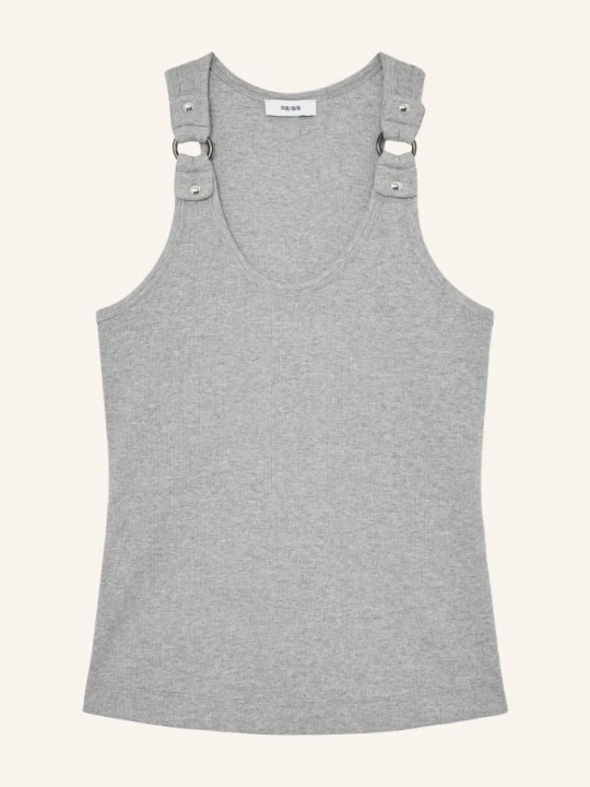Zdjęcie produktu Reiss Top Bella Z Nitami grau SZARY