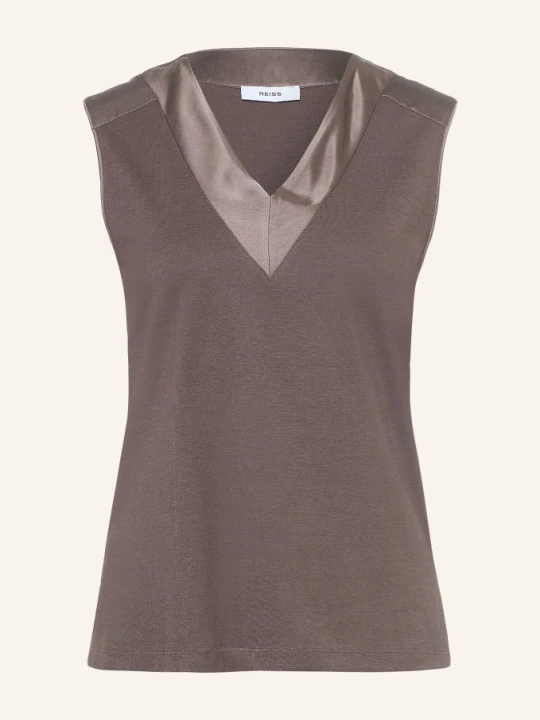 Zdjęcie produktu Reiss Top Kallie Z Mieszanki Materiałów braun