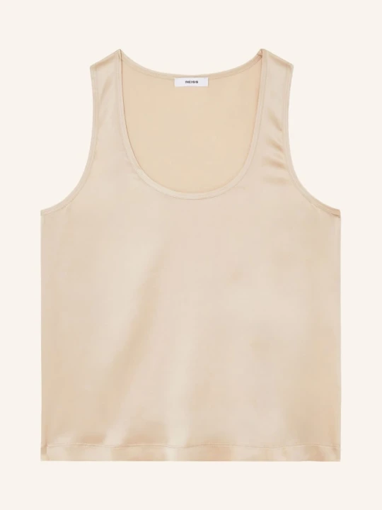 Zdjęcie produktu Reiss Top Ruby Z Mieszanki Materiałów beige