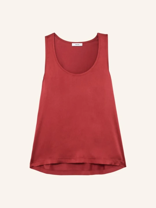 Zdjęcie produktu Reiss Top Ruby Z Mieszanki Materiałów rot CIEMNOCZERWONY