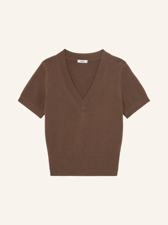 Zdjęcie produktu Reiss Top Z Dzianiny Valerie beige BRĄZOWY