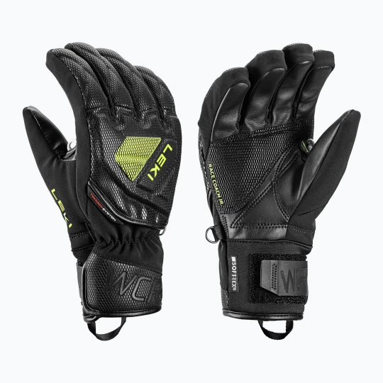 Zdjęcie produktu Rękawice narciarskie dziecięce LEKI WCR C-Tech 3D Junior black / ice lemon