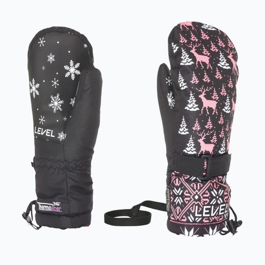 Zdjęcie produktu Rękawice narciarskie dziecięce Level Junior Mitt ninja pink Szary