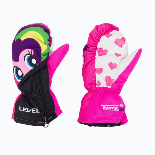 Zdjęcie produktu Rękawice narciarskie dziecięce Level Lucky Mitt 2021 pk rainbow Różowy