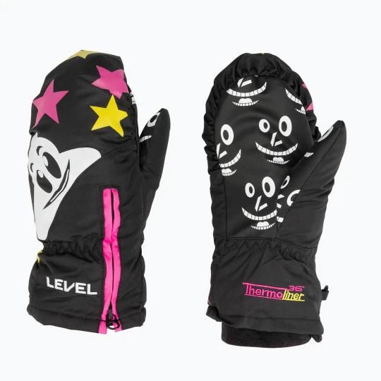 Zdjęcie produktu Rękawice narciarskie dziecięce Level Lucky Mitt ninja pink Czarny