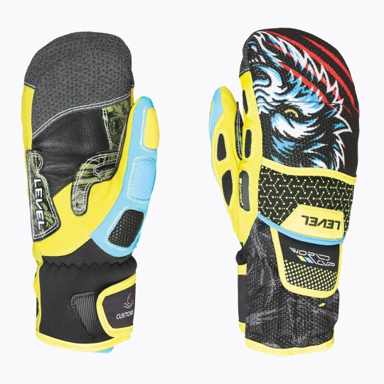 Zdjęcie produktu Rękawice narciarskie dziecięce Level Worldcup Jr Cf Mitt yellow / blue