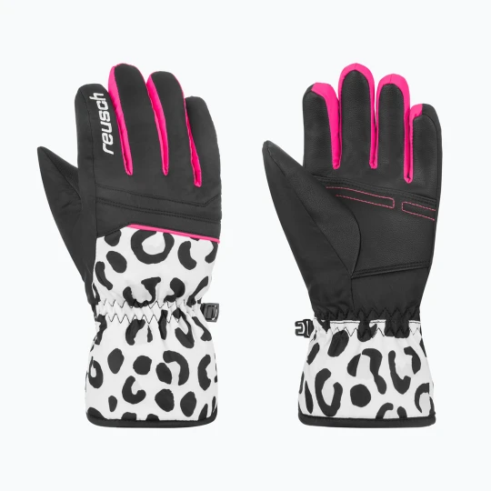 Zdjęcie produktu Rękawice narciarskie dziecięce Reusch Alan Junior white / grey leopard