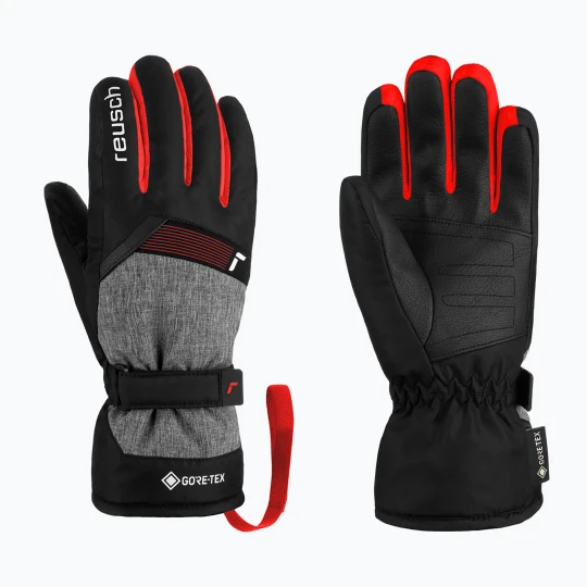 Zdjęcie produktu Rękawice narciarskie dziecięce Reusch Flash Gore-Tex black / black melange / fire red