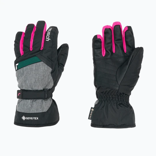 Zdjęcie produktu Rękawice narciarskie dziecięce Reusch Flash Gore-Tex black / black melange / pink glo