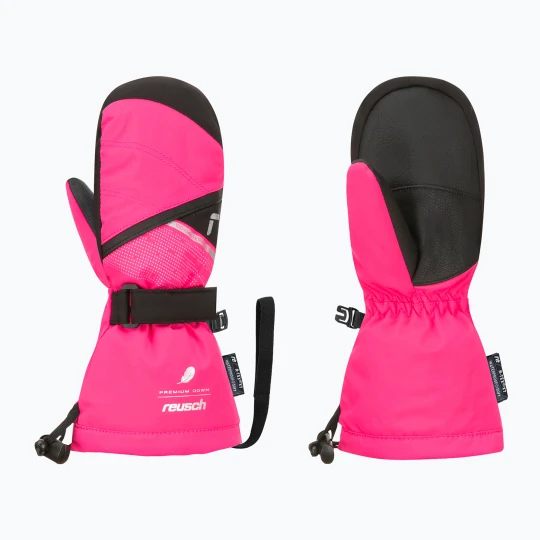 Zdjęcie produktu Rękawice narciarskie dziecięce Reusch Kaden Down R-Tex XT Mitten pink glo