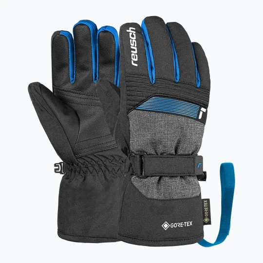 Zdjęcie produktu Rękawice narciarskie dziecięce Reusch Rocket GORE-TEX black / black melange / brilliant blue