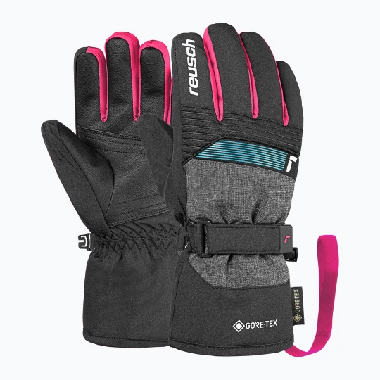 Zdjęcie produktu Rękawice narciarskie dziecięce Reusch Rocket GORE-TEX black / black melange / pink glo