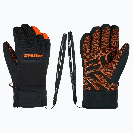 Zdjęcie produktu Rękawice narciarskie dziecięce ZIENER Lanus-Z AS PR bright orange Czarny