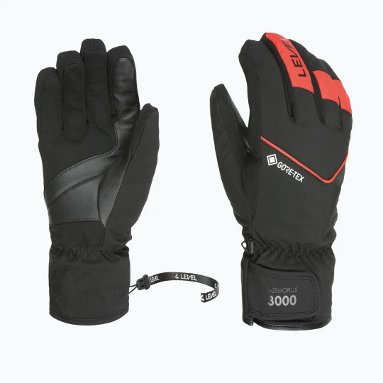 Zdjęcie produktu Rękawice narciarskie męskie Level Pilot Gore-Tex red Czarny