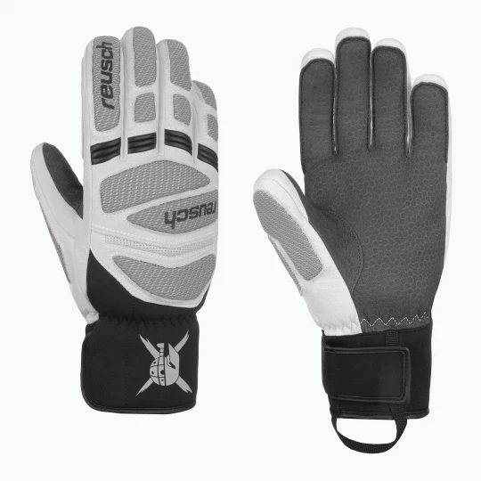 Zdjęcie produktu Rękawice narciarskie męskie Reusch Worldcup Warrior DG white / glacier Szary