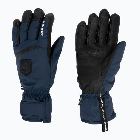 Zdjęcie produktu Rękawice narciarskie męskie Viking Lars Ski navy / black leather Granatowy